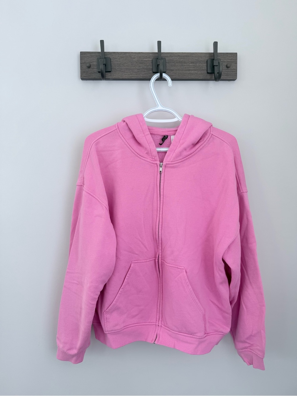 H&M Pink Hooded Zip-Up Sweatshirt